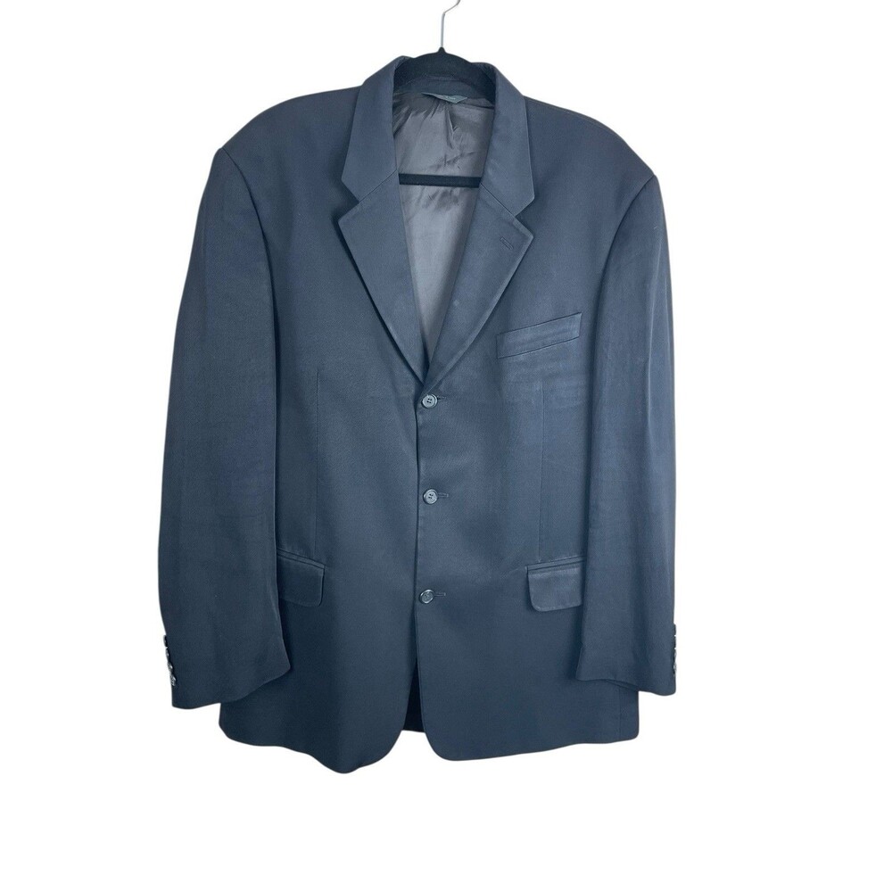 J‎ Crew Vintage Men’s Black Blazer 3 Button Sports Jacket Italy Made Size 44 R
